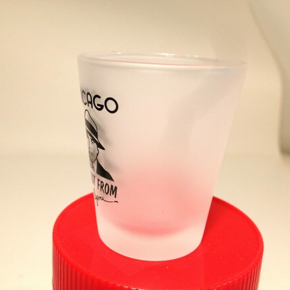Vintage Chicago Shot Glass A Shot From Al Capone Souvenir - Picture 2 of 11